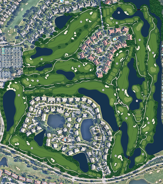 A map of the proposed changes to the east golf course